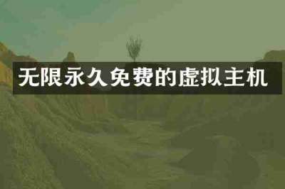 无限永久免费的虚拟主机