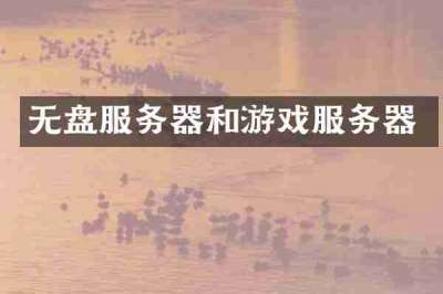 无盘服务器和游戏服务器