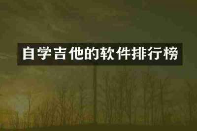 自学吉他的软件排行榜