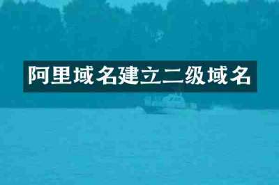 阿里域名建立二级域名