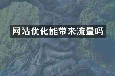 网站优化能带来流量吗