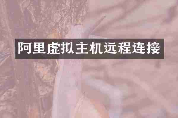 阿里虚拟主机远程连接