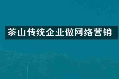 茶山传统企业做网络营销