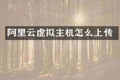阿里云虚拟主机怎么上传