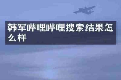 韩军哔哩哔哩搜索结果怎么样