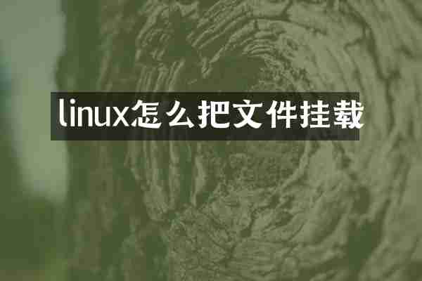 linux怎么把文件挂载