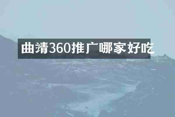 曲靖360推广哪家好吃