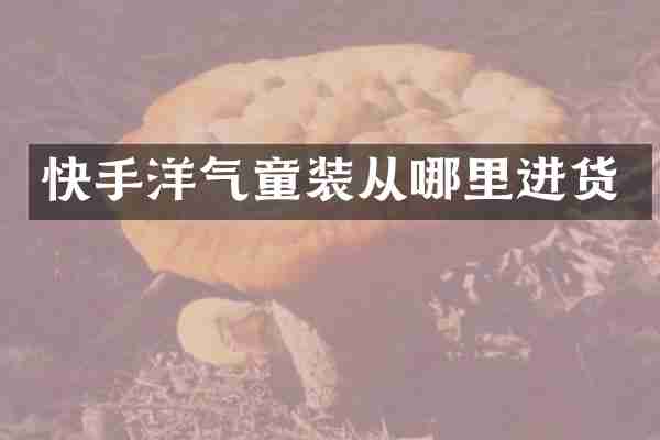 快手洋气童装从哪里进货