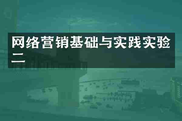 网络营销基础与实践实验二