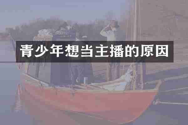 青少年想当主播的原因