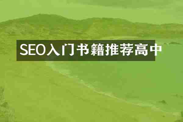 SEO入门书籍推荐高中