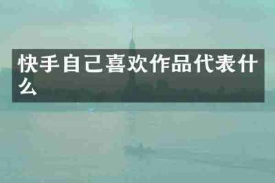 快手自己喜欢作品代表什么
