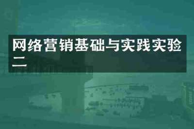 网络营销基础与实践实验二