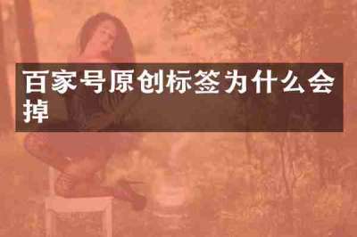 百家号原创标签为什么会掉