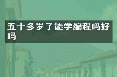 五十多岁了能学编程吗好吗