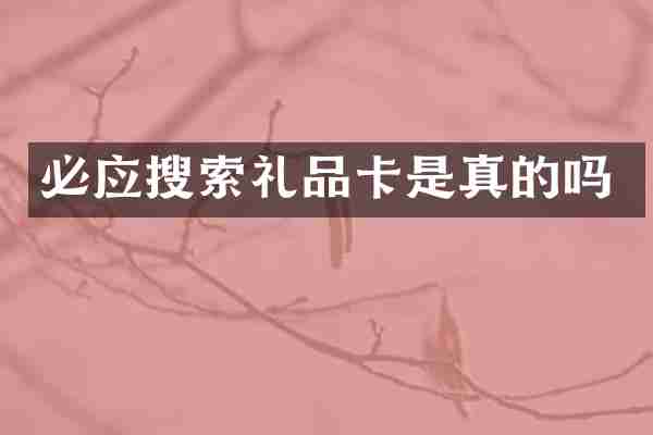 必应搜索礼品卡是真的吗
