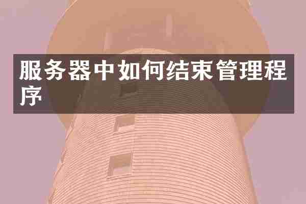 服务器中如何结束管理程序
