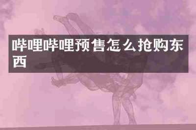 哔哩哔哩预售怎么抢购东西