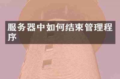 服务器中如何结束管理程序