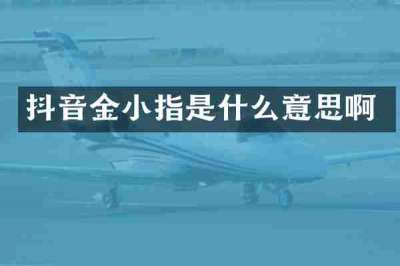 抖音金小指是什么意思啊