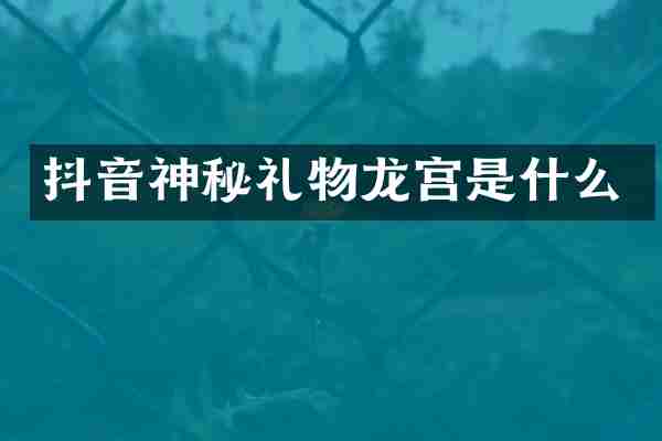 抖音神秘礼物龙宫是什么