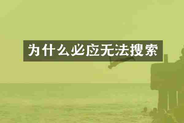 为什么必应无法搜索