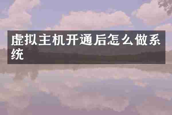 虚拟主机开通后怎么做系统