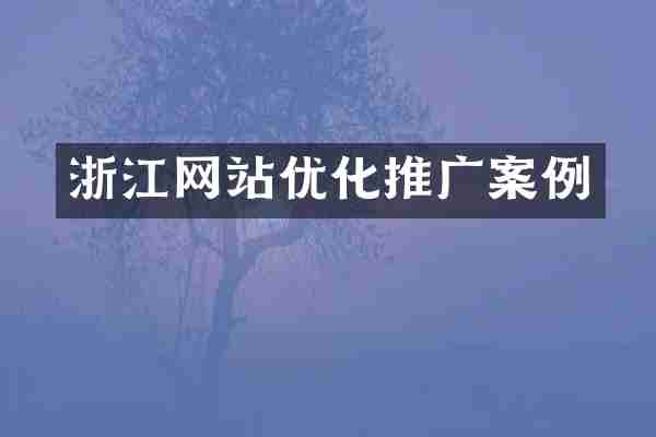 浙江网站优化推广案例