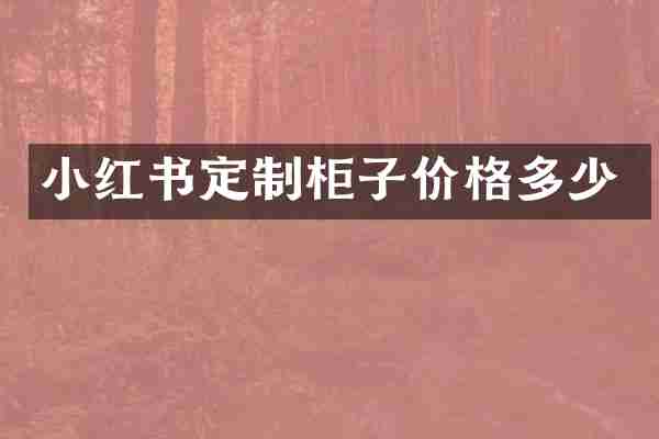小红书定制柜子价格多少