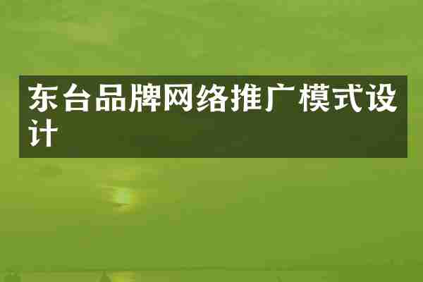 东台品牌网络推广模式设计