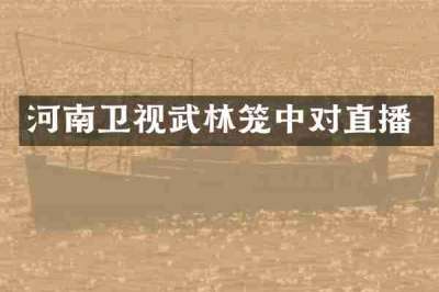 河南卫视武林笼中对直播