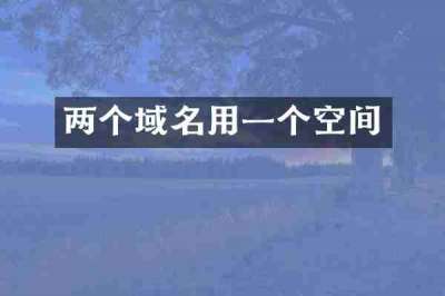 两个域名用一个空间