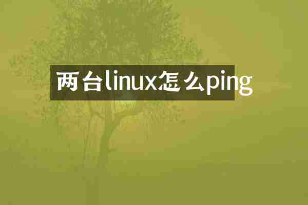 两台linux怎么ping