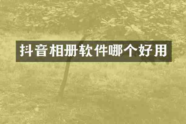 抖音相册软件哪个好用