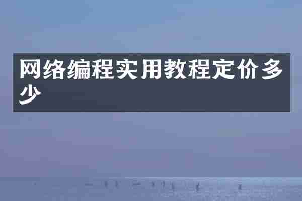 网络编程实用教程定价多少