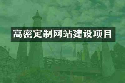 高密定制网站建设项目