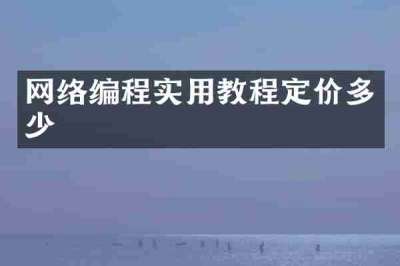 网络编程实用教程定价多少