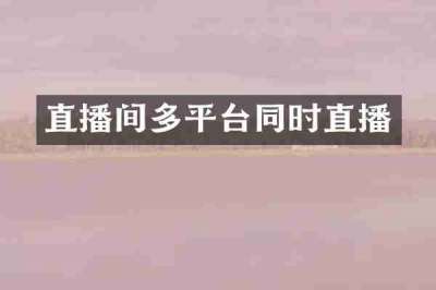 直播间多平台同时直播
