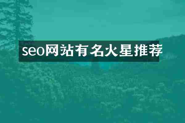 seo网站有名火星推荐