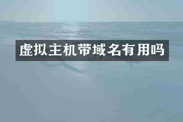 虚拟主机带域名有用吗