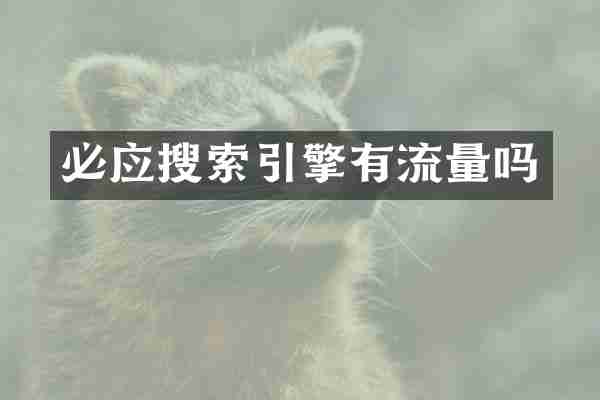 必应搜索引擎有流量吗