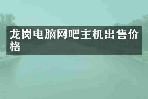 龙岗电脑网吧主机出售价格