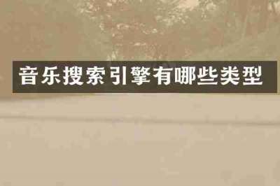 音乐搜索引擎有哪些类型