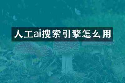 人工ai搜索引擎怎么用