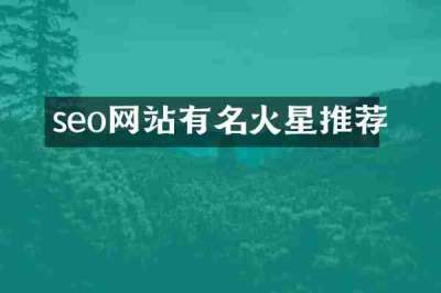 seo网站有名火星推荐
