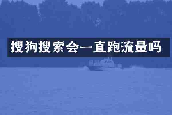 搜狗搜索会一直跑流量吗