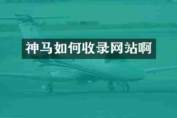 神马如何收录网站啊