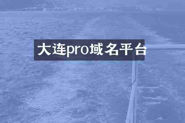 大连pro域名平台