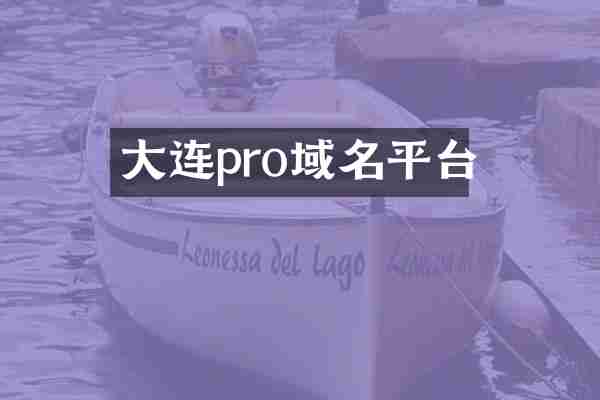 大连pro域名平台