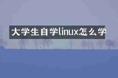 大学生自学linux怎么学